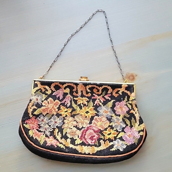 Vintage Floral Tapestry Evening Bag - Picture 1 of 7